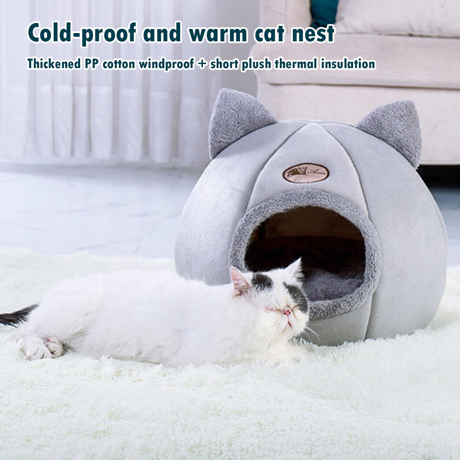キャットハウス 取り外し可能クッション付き　食パン型　ねこねこ 楽天市場】L 猫 ベッド クッション 取り外し可能 猫ハウス 冬